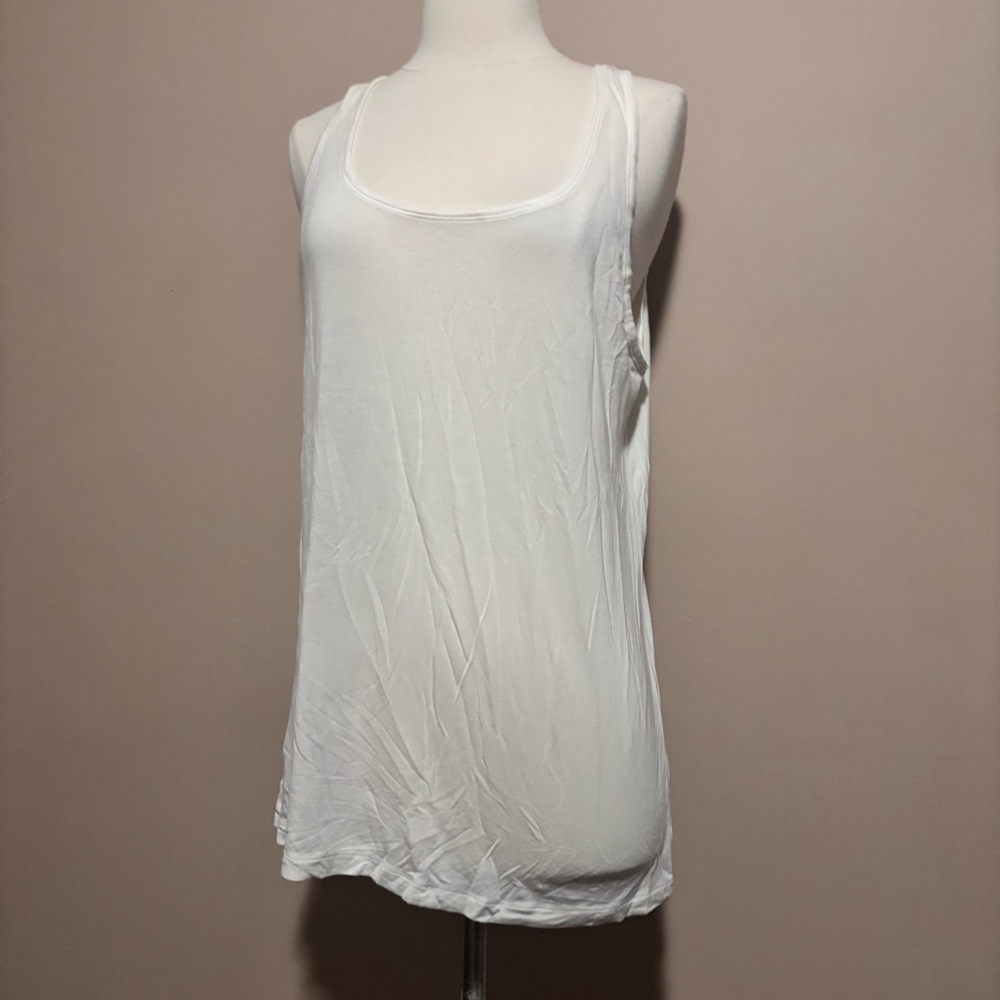 Jockey White Scoop Neck Tank